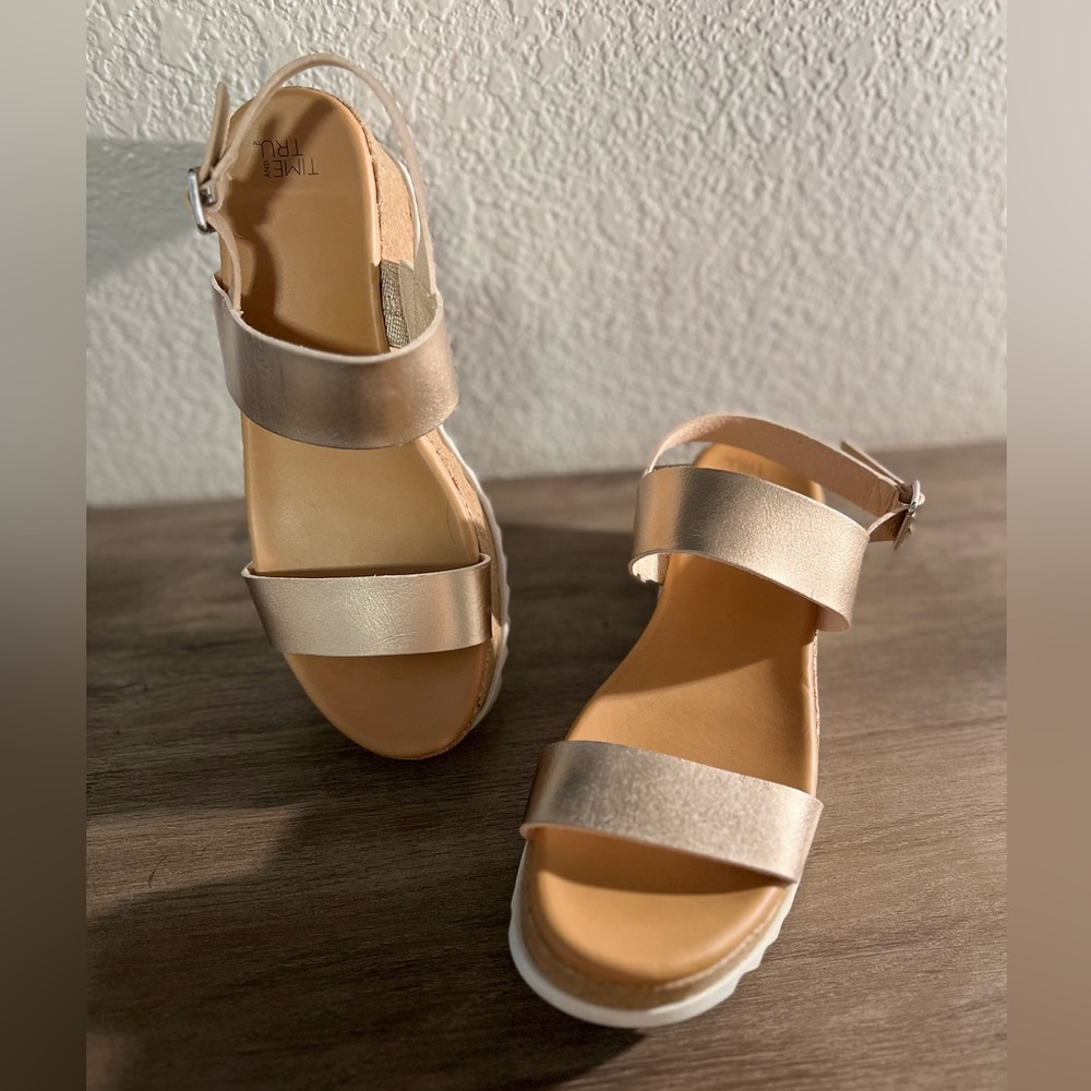 Rose Gold Platform Sandals